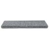 vidaXL Tappetini per scale 30 pz 65x21x4 cm Grigio chiaro Bordo rettangolare