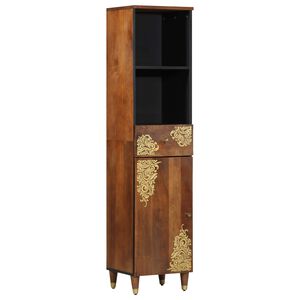 vidaXL Mobile da Bagno con cassetto marrone ambrato 38 x 33 x 160 cm