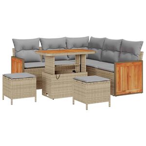vidaXL Set Divano da Giardino 9 pz 6-Numero di posti