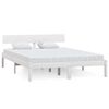 vidaXL Giroletto Bianco in Legno Massello 120x190 cm Small Double