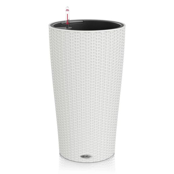 LECHUZA Fioriera CILINDRO Cottage 23 ALL-IN-ONE Diametro 23 cm Bianca