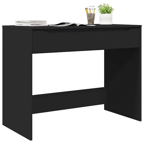 vidaXL Scrivania con cassetto Nero 100 x 50 x 78 cm Legno multistrato
