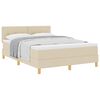 vidaXL Letto a molle con cuscino Crema 140 x 190 cm Tessuto