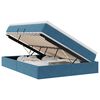 vidaXL Letto con contenitore e materasso Blu Scuro 140 x 200 cm
