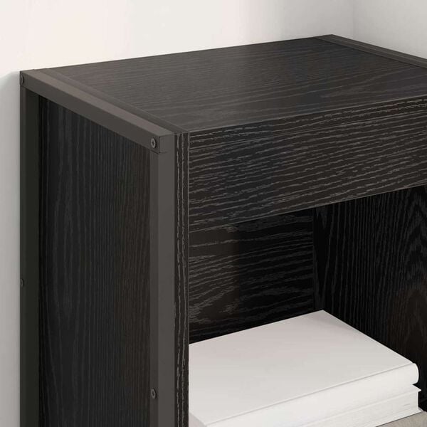 vidaXL Armadio per Libri Rovere Nero 80 x 30 x 155 cm