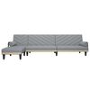 vidaXL Divano Letto a L Grigio Chiaro 260x140x70 cm in Tessuto