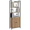 vidaXL Armadio per Libri Rovere artigianale 60 x 24 x 161 cm