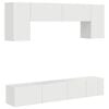 vidaXL Set mobile TV 4 pcs Bianco Lucido Legno multistrato