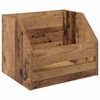 vidaXL Scatola per album in vinile Legno antico 38 x 30 x 29 cm