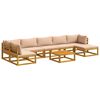 vidaXL Set di divani 8 pz Naturale Legno di Acacia Massello