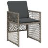 vidaXL Set da Pranzo da Giardino 13pz con Cuscini Grigio in Polyrattan