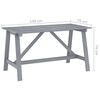 vidaXL Set Pranzo da Giardino 5 pz in Legno Massello di Acacia Grigio