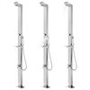 vidaXL Doccia da Giardino con Base Marrone 225 cm in Acciaio Inox