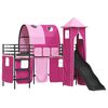vidaXL Struttura del letto loft per bambini Nero e rosa 99,5 x 190 cm