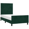 vidaXL Giroletto senza Materasso Verde Scuro 90x200 cm in Velluto