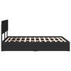 vidaXL Letto con Contenitore Nero 150 x 200 cm Legno multistrato