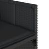 vidaXL Set da Pranzo da Giardino 7 pz Nero con Cuscini in Polyrattan