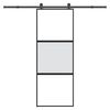 vidaXL Porta Scorrevole Ferramenta 76x205 cm Vetro Temperato Alluminio