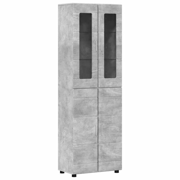 vidaXL Credenza con lo scaffale FLORIN Grigio cemento 60 x 35 x 182 cm