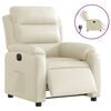 VidaXL Poltrona Reclinabile Elettrica Crema in Similpelle