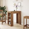vidaXL Tavolo Bar con Rastrelliera Rovere 95x47x103,5 cm Multistrato