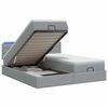 vidaXL Letto Ottomano con Materasso e LED Grigio Chiaro 160 x 200 cm