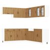 vidaXL Set Mobili da Cucina 11 pz Lucca Rovere Artigianale Truciolato