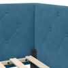 vidaXL Cornice del letto ad angolo Blu 90 x 190 cm Velluto