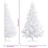 vidaXL Set Albero Natale Artificiale a Met&agrave; LED Palline Bianco 210cm