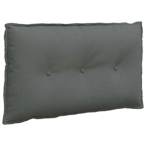 vidaXL Cuscino per Schiena Grigio scuro 80 x 19 x 50 cm Tessuto
