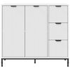 vidaXL Credenza Bianco 89,5 x 33 x 82 cm Legno multistrato