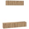 vidaXL Set mobile TV 4 pz Rovere artigianale Legno ingegnerizzato