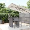 vidaXL Set Bar da Giardino 5 pz con Cuscini in Polyrattan Grigio