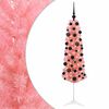 vidaXL Albero di Natale artificiale sottile con palline 150 cm 150 LED