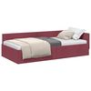 vidaXL Cornice del letto ad angolo Rosso Vino 100 cm x 200 cm Tessuto