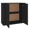 vidaXL Credenza Nera 80x33x70 cm in Legno Multistrato