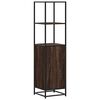 vidaXL Credenza Rovere Marrone 35,5x35x139cm Legno Multistrato Metallo
