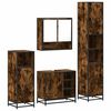 vidaXL Set Mobili da Bagno 4 pz Rovere Fumo in Legno Multistrato