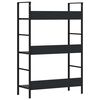 vidaXL Scaffale Libri 3 Ripiani Nero 60x27,6x90,5 cm Legno Multistrato