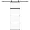 vidaXL Porta Scorrevole con Ferramenta Nera 76x205 cm in Vetro ESG