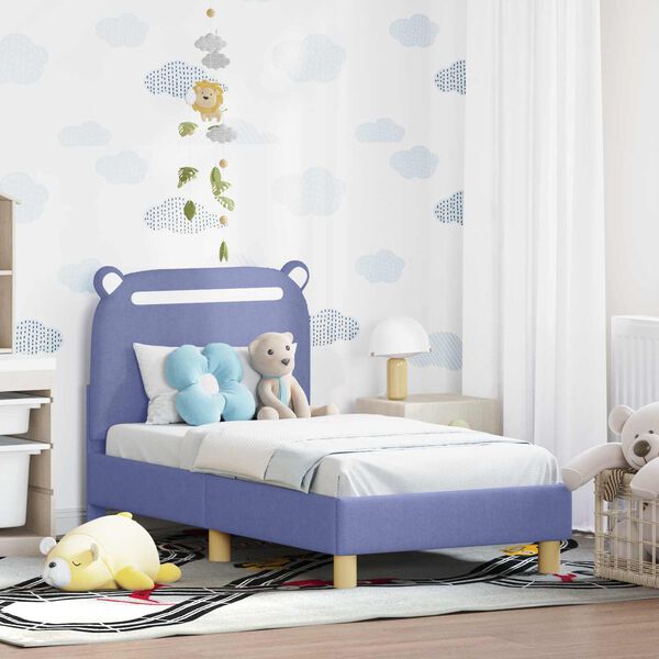 vidaXL Struttura letto per bambini con testata Blu jeans 70 x 140 cm