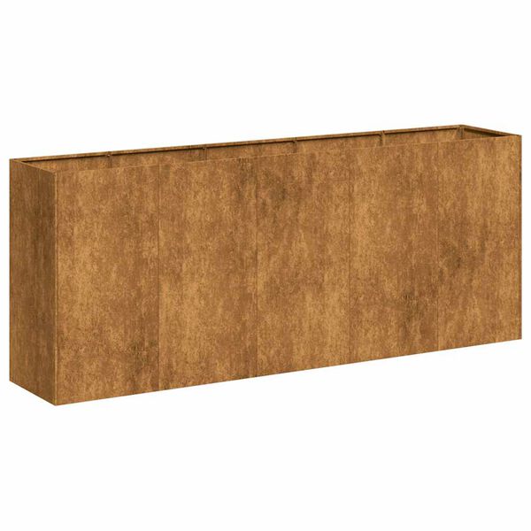vidaXL Fioriera Arrugginita 200x40x80 cm in Acciaio Corten