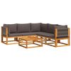 vidaXL Set di divani da giardino 6 pezzi con cuscini in legno di acacia e corda