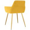 vidaXL Sedie da Pranzo 6 pz Gialle in Velluto