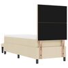vidaXL Letto a molle con materasso Crema 80 x 200 cm Tessuto