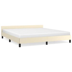 vidaXL Giroletto con Testiera senza Materasso Crema 180x200 cm
