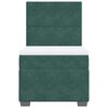 vidaXL Giroletto a Molle con Materasso Verde Scuro 80x200 cm Velluto