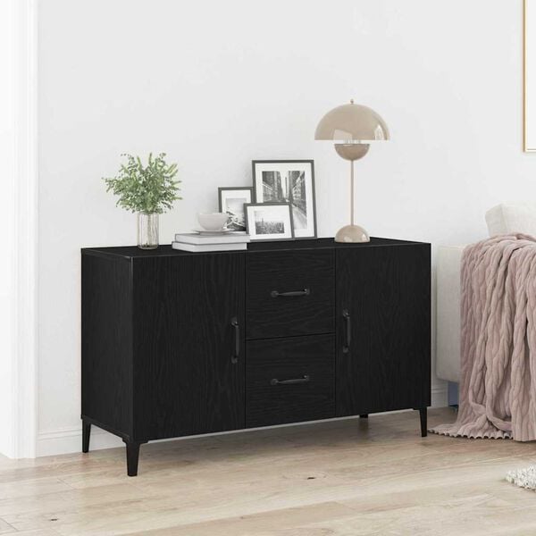 vidaXL Credenza con cassetto Nero 100 x 36 x 60 cm Legno multistrato