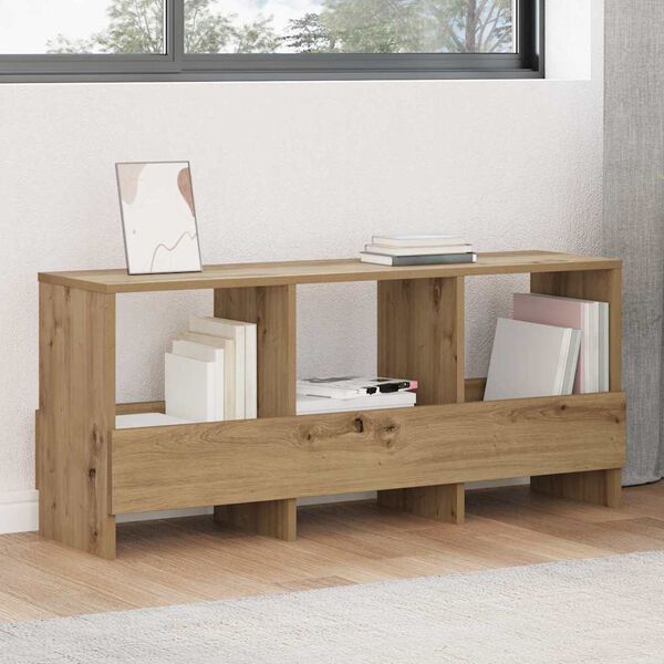 vidaXL Scaffale per riviste Rovere artigianale 102 x 30 x 45 cm