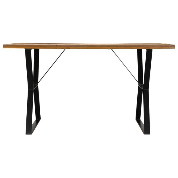 vidaXL Tavolo da Pranzo 140x80x76 cm in Legno Massello di Recupero
